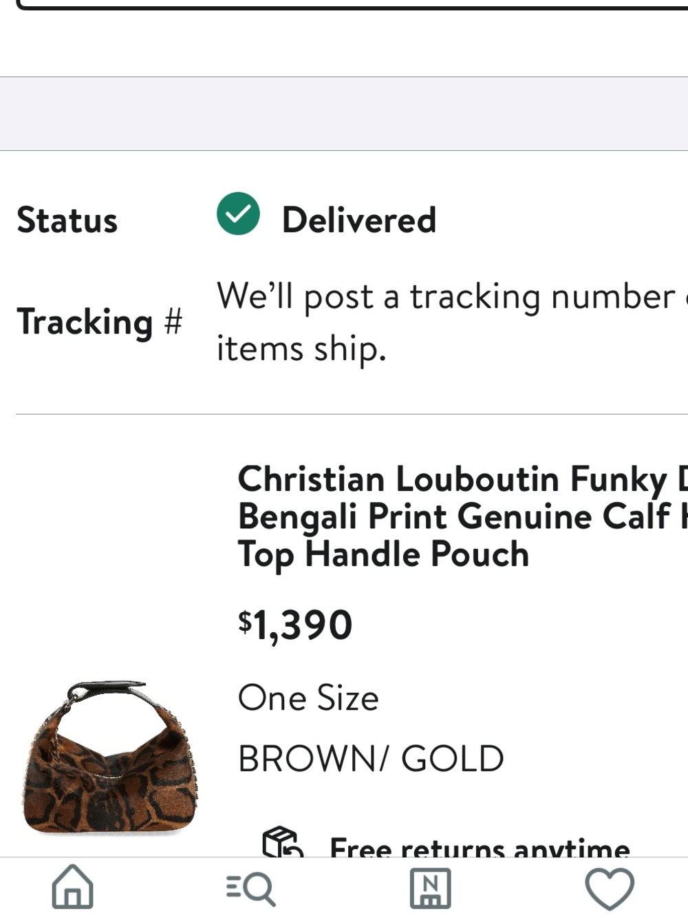 Christian Louboutin Funky Dopp
Bengali Print Genuine Calf Hair Top Handle - Picture 3 of 12